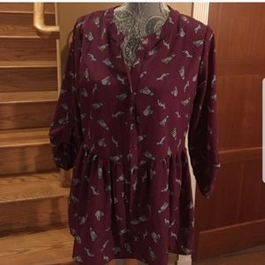 Jessy B Fox Print Blouse